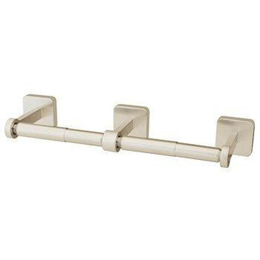 Speakman Kubos 12" Double Spring-Loaded Brushed Nickel Toiler Paper Holder