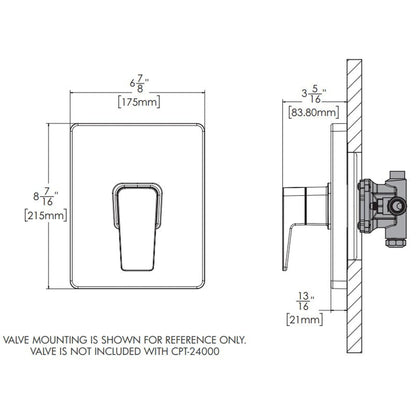 Speakman Kubos Brushed Nickel Pressure Balance Valve Trim