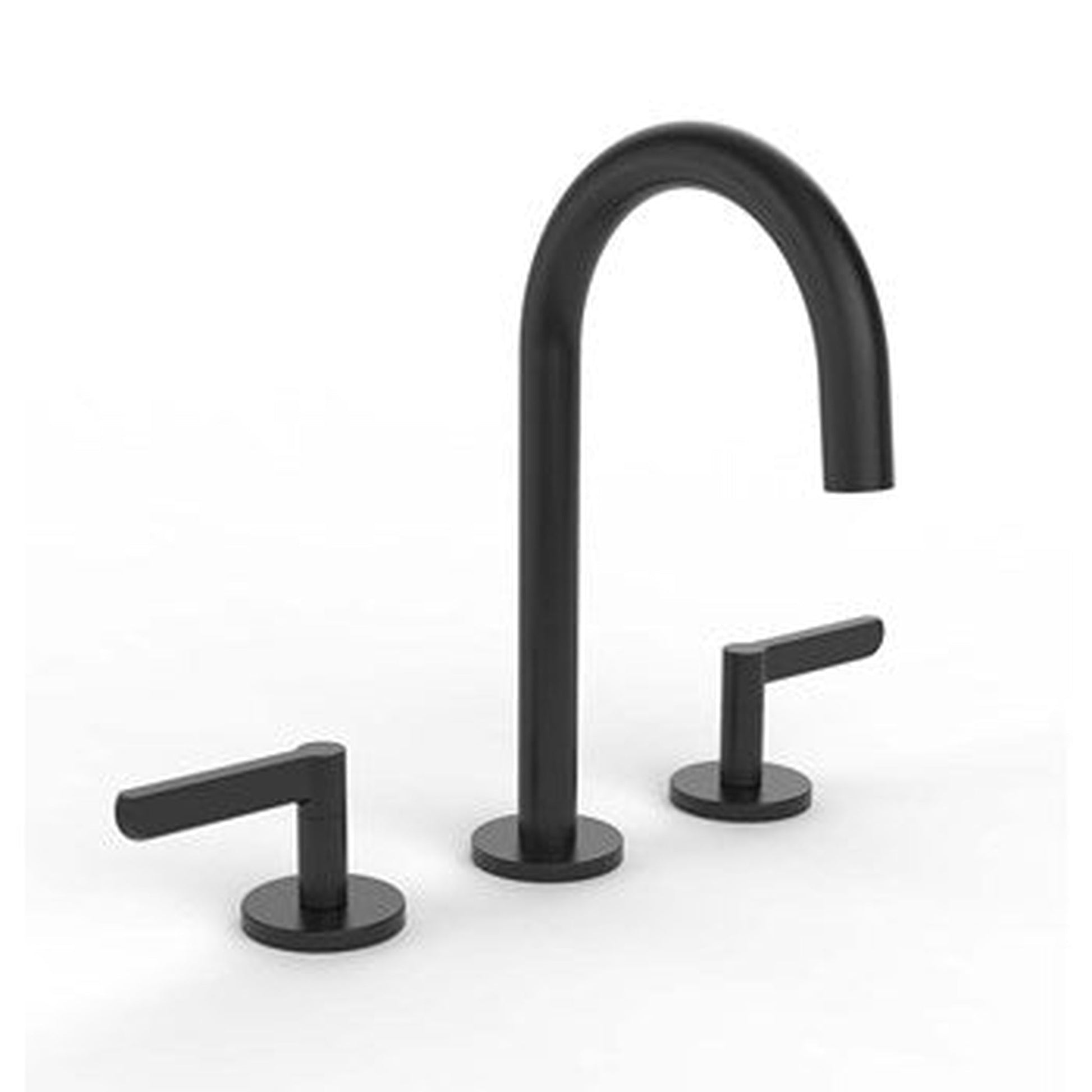 Speakman Lucid 1.2 GPM Lever Handles High Arc Spout Matte Black Widespread Faucet