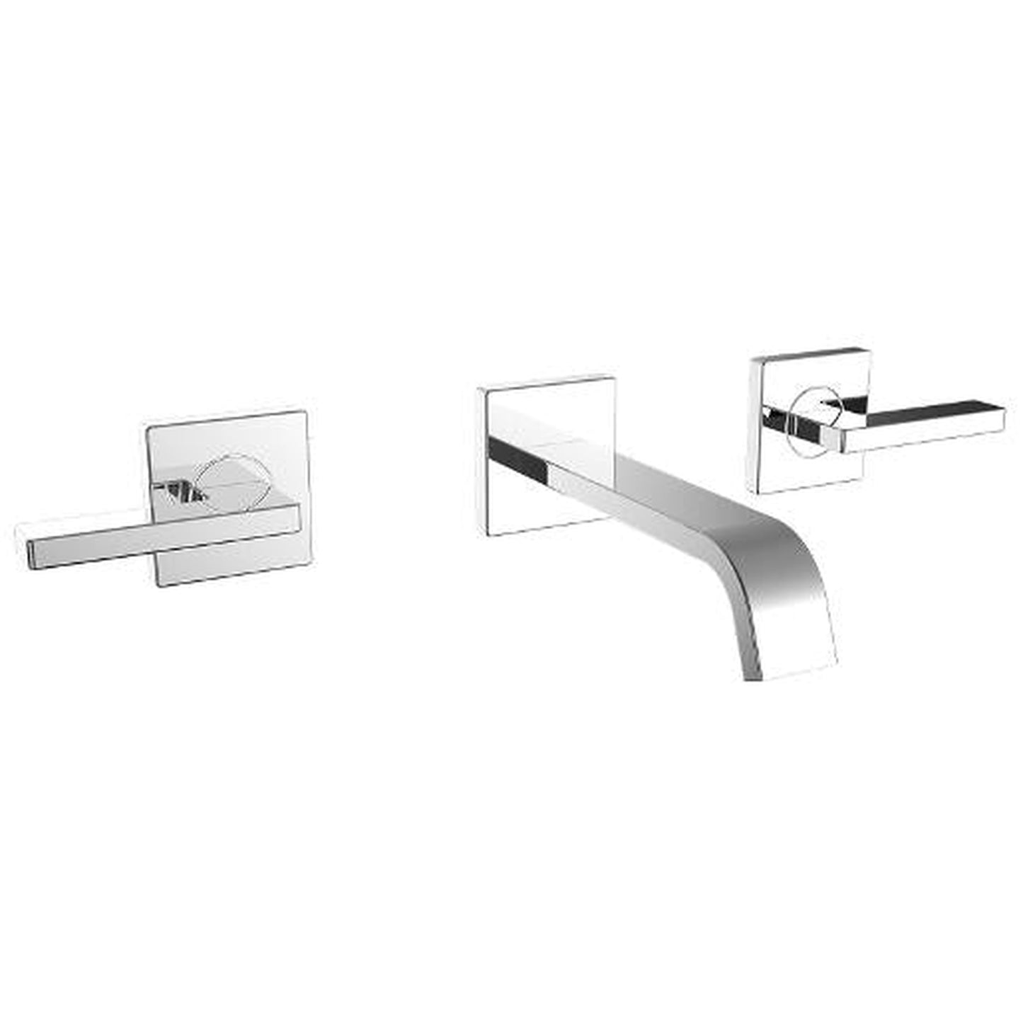 Speakman Lura 1.2 GPM Polished Chrome Lever Handles Wall-Mounted Faucet
