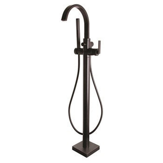 Speakman Lura 6.0 GPM Platform Lever Handle Freestanding Roman Matte Black Tub Faucet