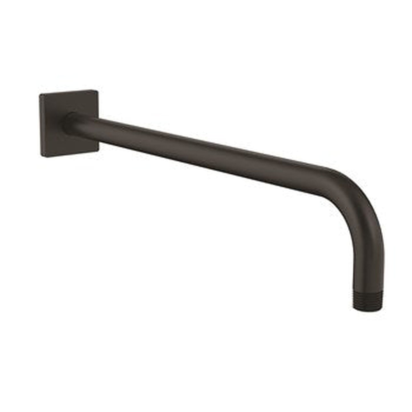 Speakman Lura Matte Black Wall Mounted Rain Shower Arm and Flange