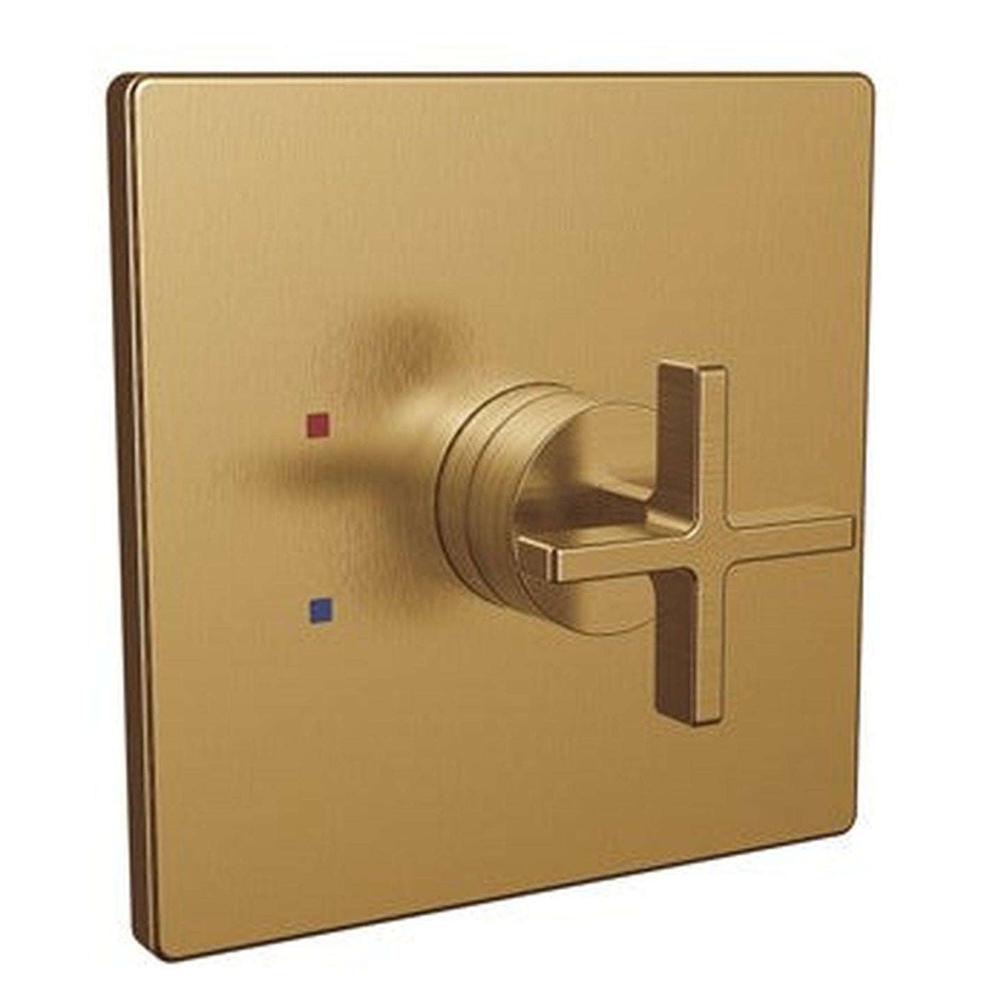 Speakman Lura Pressure Balanced Cross Handle Brushed Bronze Shower Valve Trim With Hot and Cold Indicator