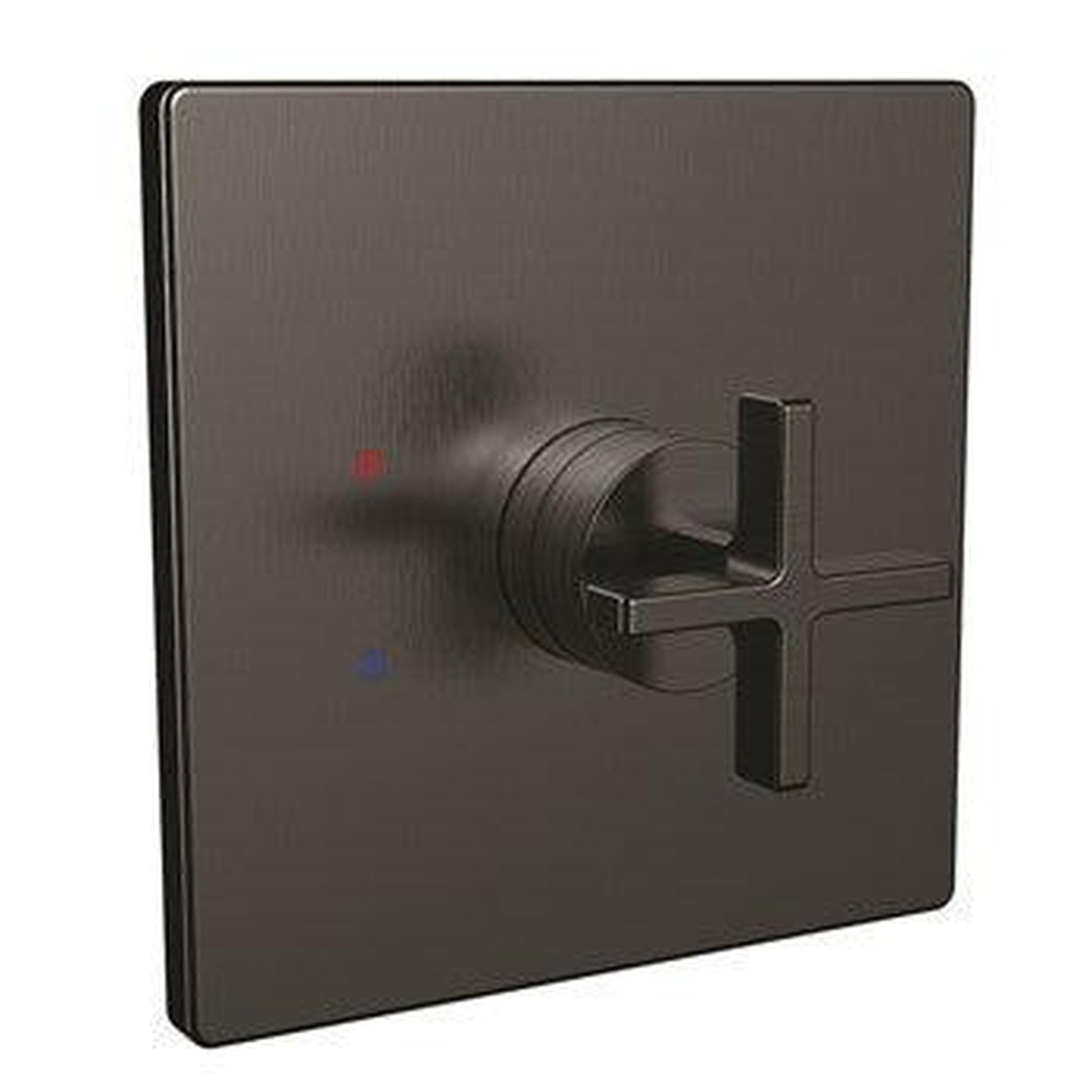 Speakman Lura Pressure Balanced Cross Handle Matte Black Shower Valve Trim With Hot and Cold Indicator