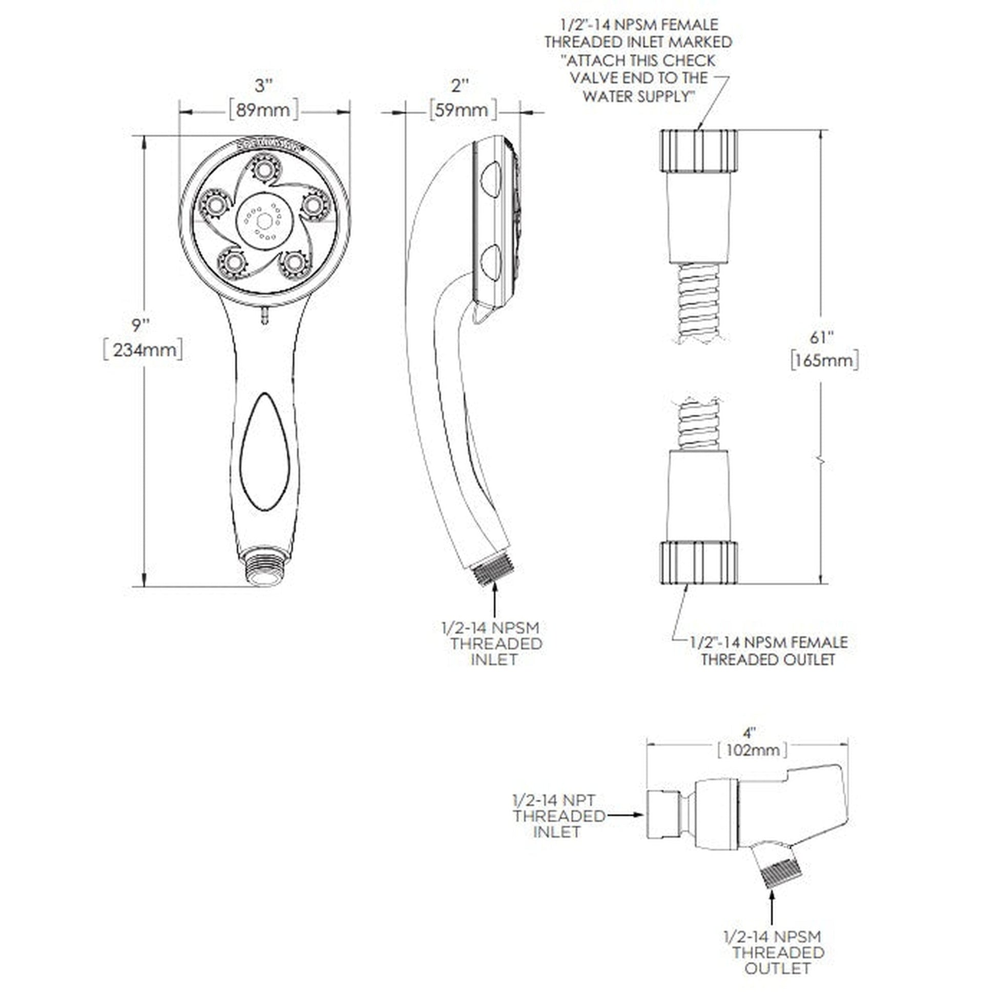 Speakman Napa 1.75 GPM Polished Chrome Handheld Shower Head