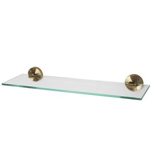 Speakman Neo 18" Tempered Glass Shelf With Brushed Bronze Mounting Hardware