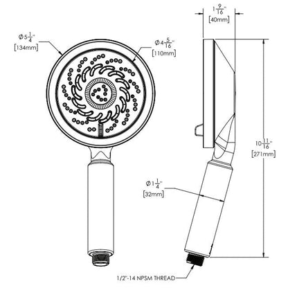 Speakman Neo 5-Function 1.5 GPM Chrome Exhilaration Spray Technology Handheld Shower Head