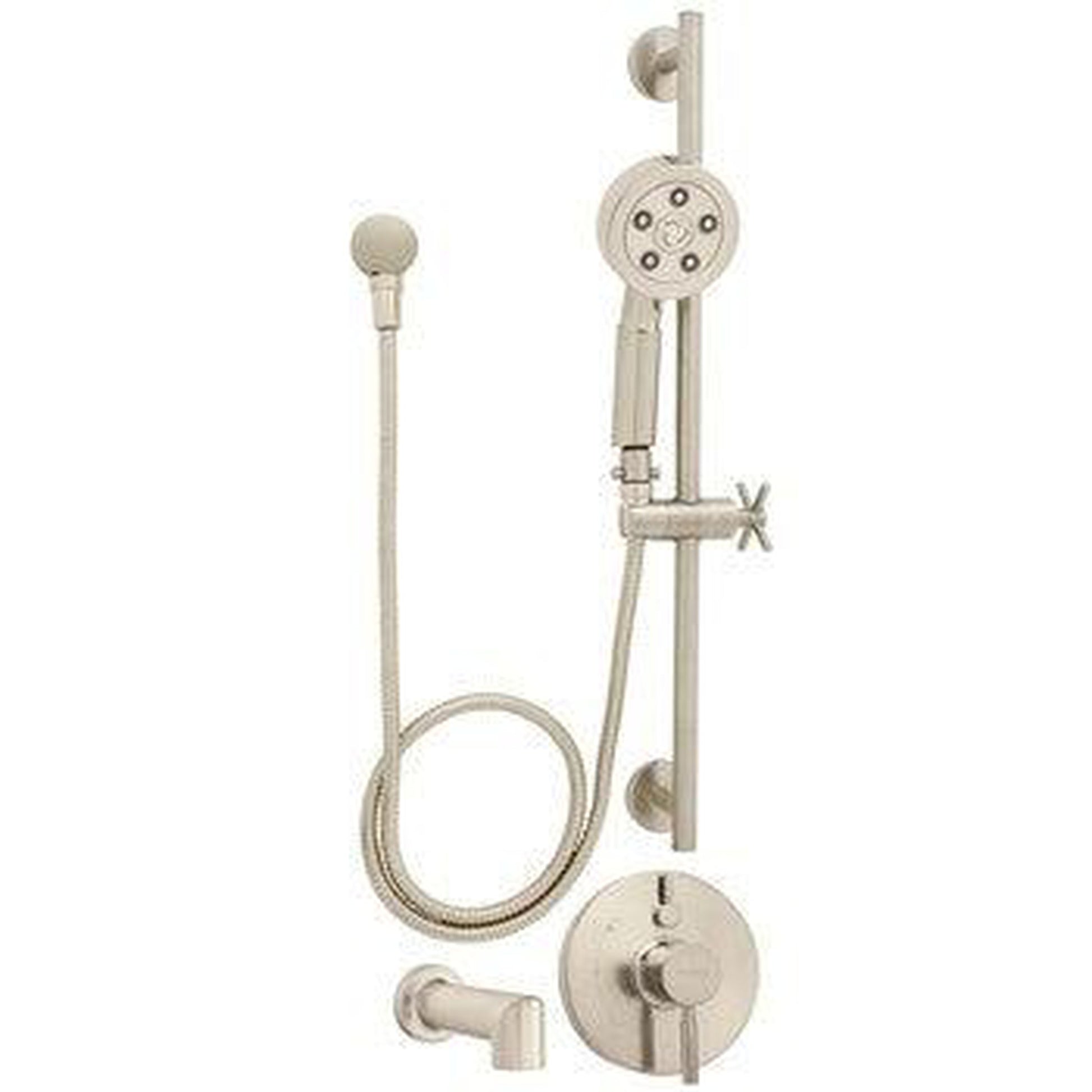 Speakman Neo SLV-1450-ADA Brushed Nickel Diverter Trim, Shower and Tub Combination