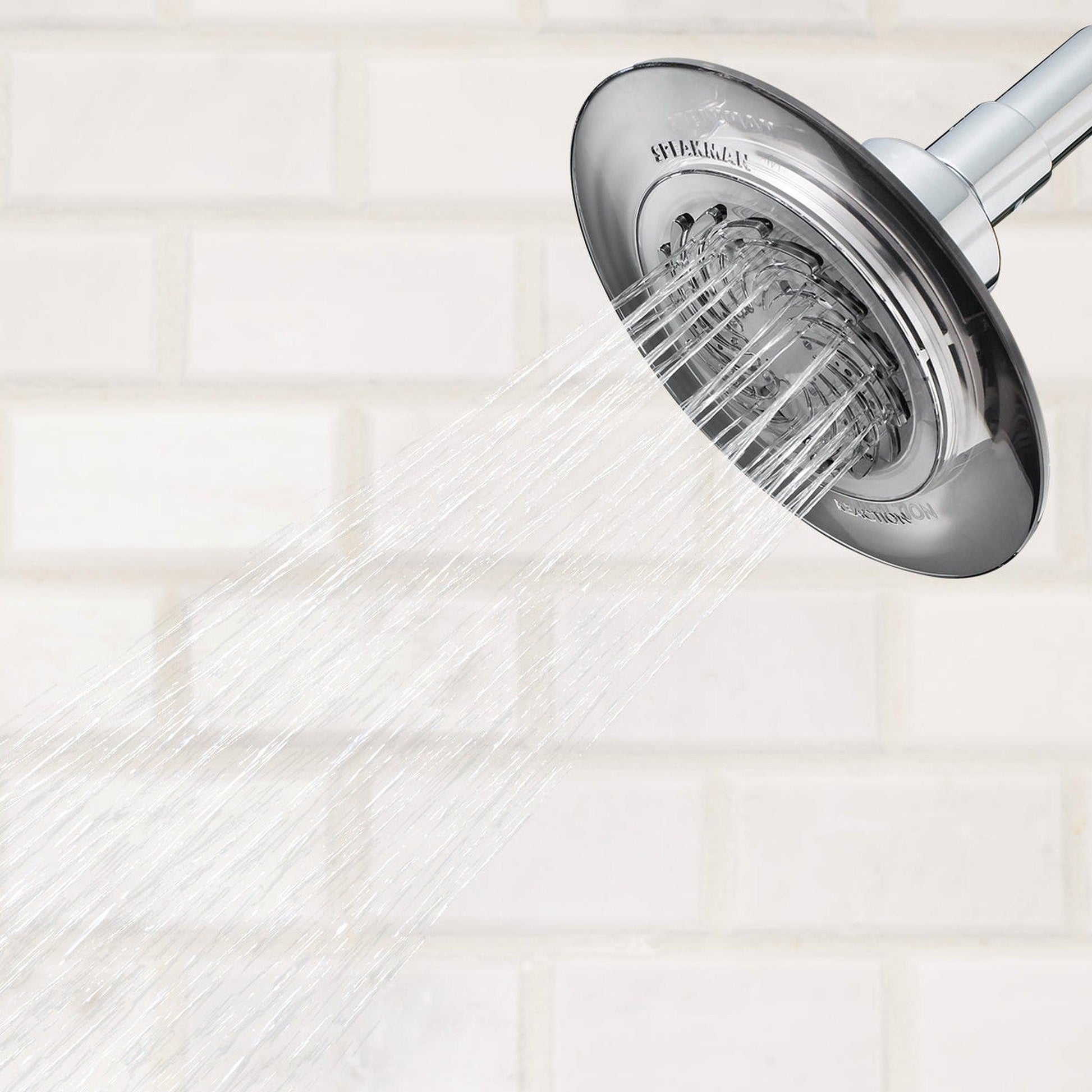 Speakman Reaction Gray and Polished Chrome Single-Function Spray Pattern 2.5 GPM Shower Head