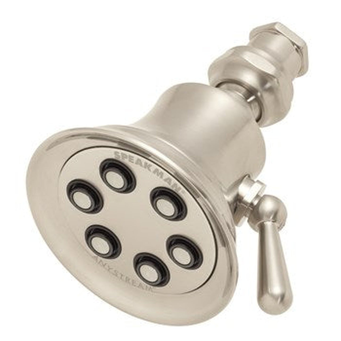 Speakman Retro 2.0 GPM 6-Plunger Solid Brass Construction Brushed Nickel Shower Head