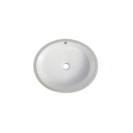 Speakman Westmere B-1101 Vitreous China Oval White Flat Bottom Undermount Center Drain Sink