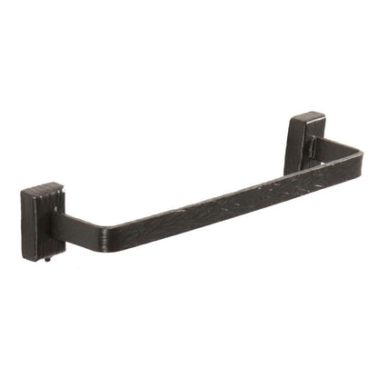 Stone County Ironworks Cedarvale 16" Natural Black Iron Towel Bar With Copper Iron Accent