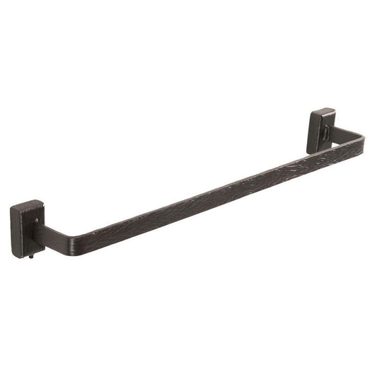 Stone County Ironworks Cedarvale 24" Burnished Gold Iron Towel Bar With Copper Iron Accent