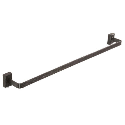 Stone County Ironworks Cedarvale 32" Hand Rubbed Brass Iron Towel Bar With Gold Iron Accent