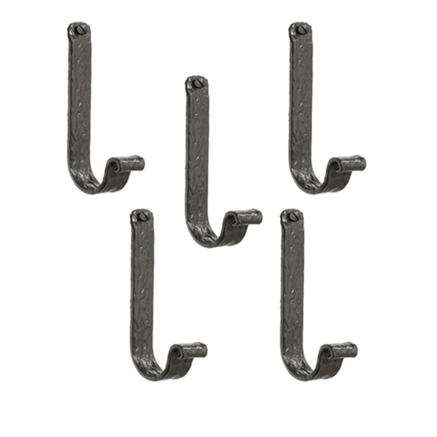 Stone County Ironworks Cedarvale 7" 5-Piece Natural Bark Iron Single Hook Set