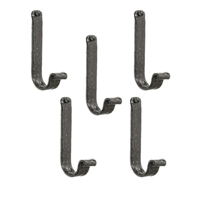 Stone County Ironworks Cedarvale 7" 5-Piece Natural Bark Iron Single Hook Set