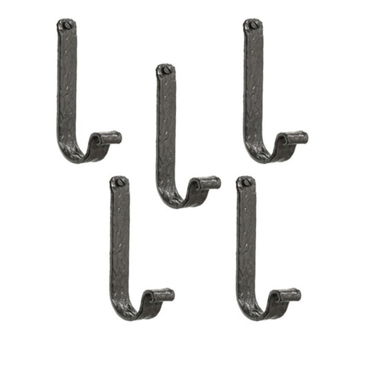 Stone County Ironworks Cedarvale 7" 5-Piece Natural Bark Iron Single Hook Set
