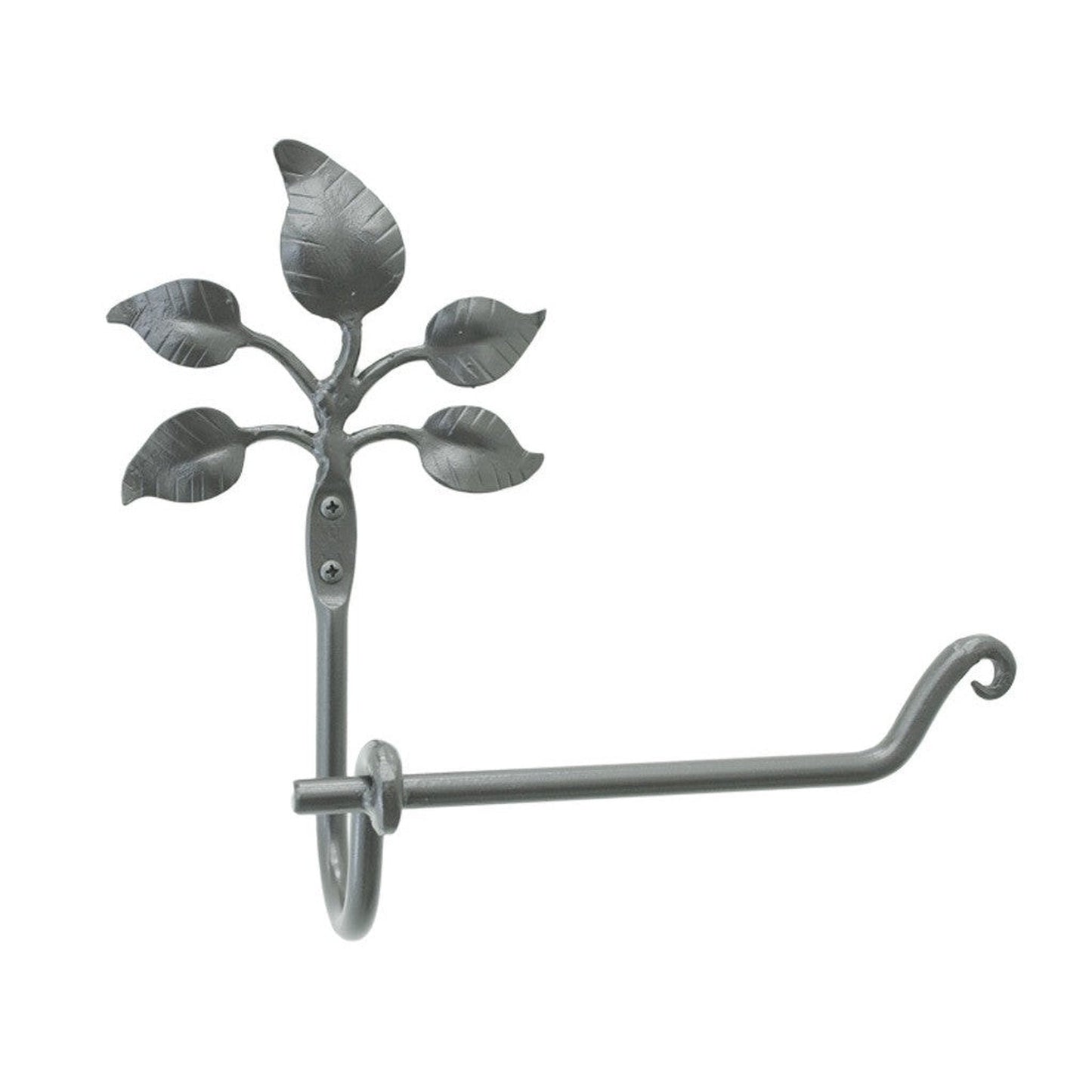 Stone County Ironworks Eden Isle 10" Satin Black Iron Toilet Tissue Holder With Copper Iron Accent