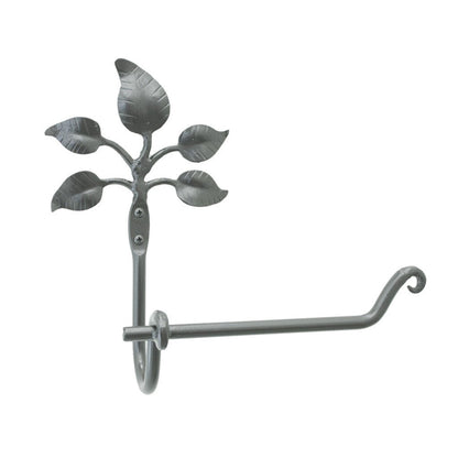 Stone County Ironworks Eden Isle 10" Satin Black Iron Toilet Tissue Holder With Copper Iron Accent