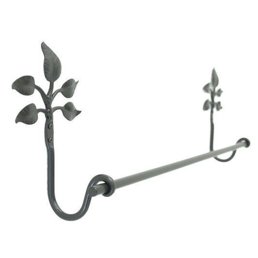 Stone County Ironworks Eden Isle 24" Chalk White Iron Towel Bar With Copper Iron Accent