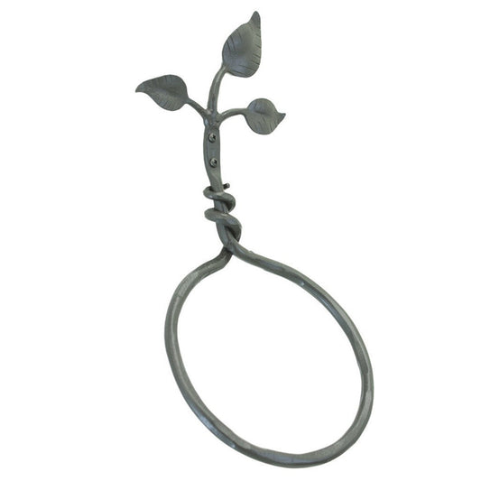 Stone County Ironworks Eden Isle 6" Hand Rubbed Ivory Iron Towel Ring