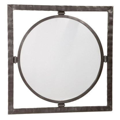 Stone County Ironworks Forest Hill 29" Small Hand Rubbed Brass Round Iron Wall Mirror