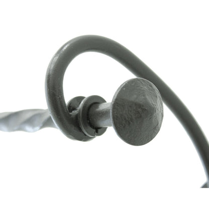 Stone County Ironworks French Country 32" Hand Rubbed Ivory Iron Double Towel Bar With Pewter Iron Accent