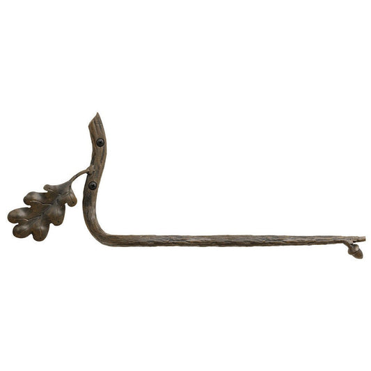 Stone County Ironworks Oakdale 20" Satin Black Iron Paper Towel Holder With Gold Iron Accent