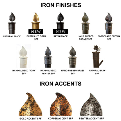 Stone County Ironworks Oakdale 24" Natural Black Iron Towel Bar