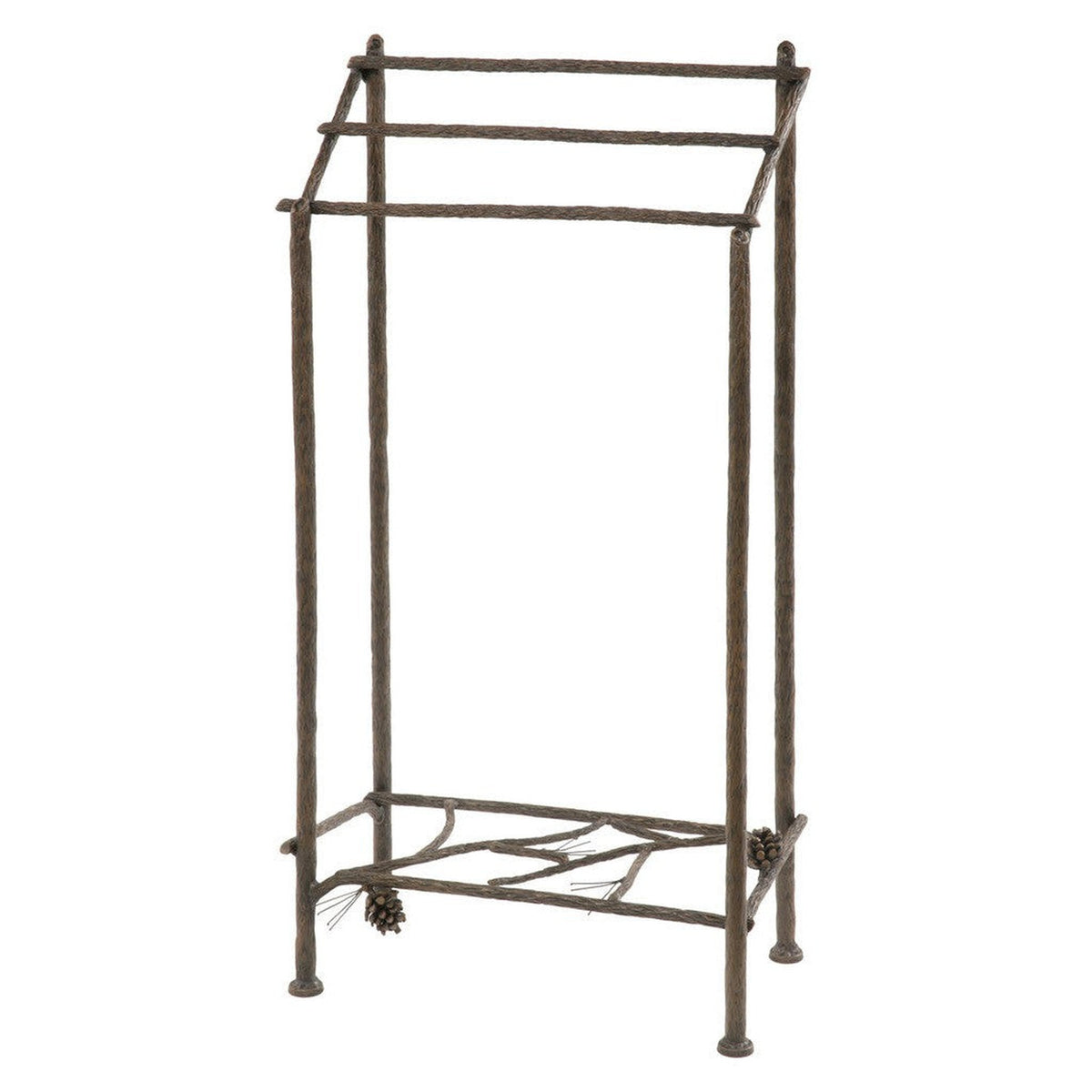 Stone County Ironworks Pine 18" Hand Rubbed Ivory Iron Towel Stand