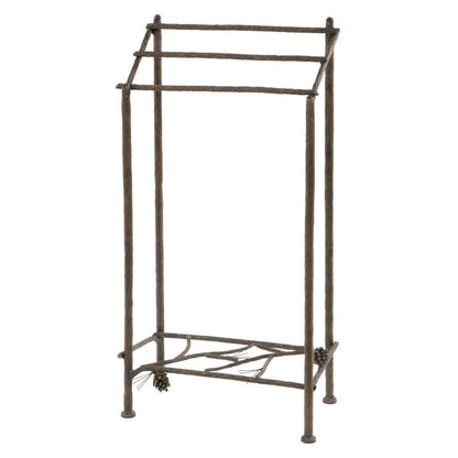Stone County Ironworks Pine 18" Hand Rubbed Ivory Iron Towel Stand
