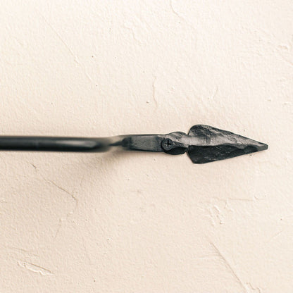 Stone County Ironworks Quapaw 12" Natural Black Iron Towel Ring With Pewter Iron Accent