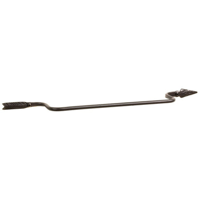 Stone County Ironworks Quapaw 16" Hand Rubbed Bronze Iron Towel Bar With Pewter Iron Accent