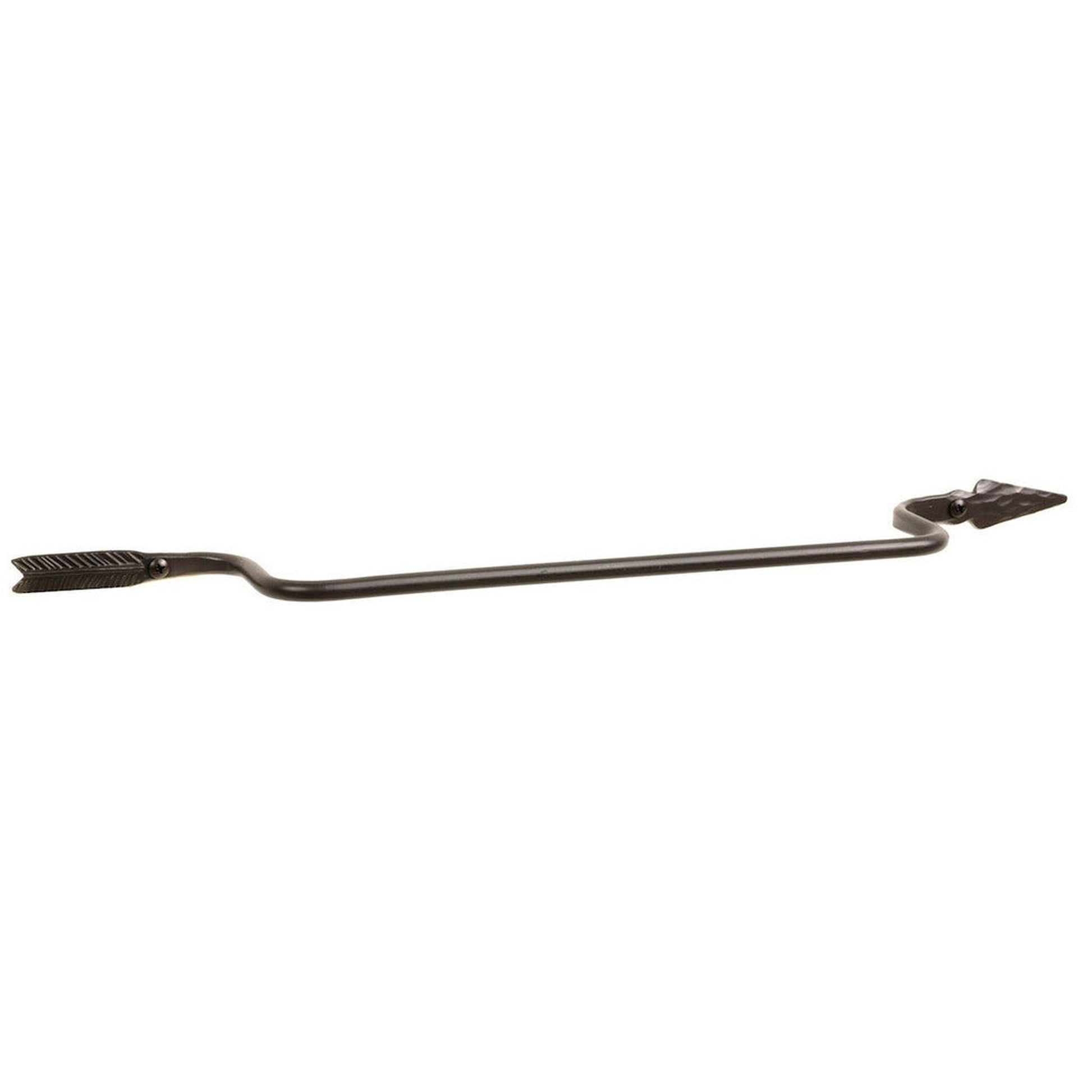 Stone County Ironworks Quapaw 16" Natural Black Iron Towel Bar With Gold Iron Accent