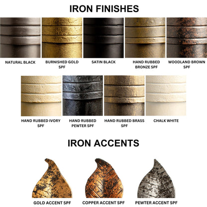 Stone County Ironworks Quapaw 24" Satin Black Iron Towel Bar With Gold Iron Accent