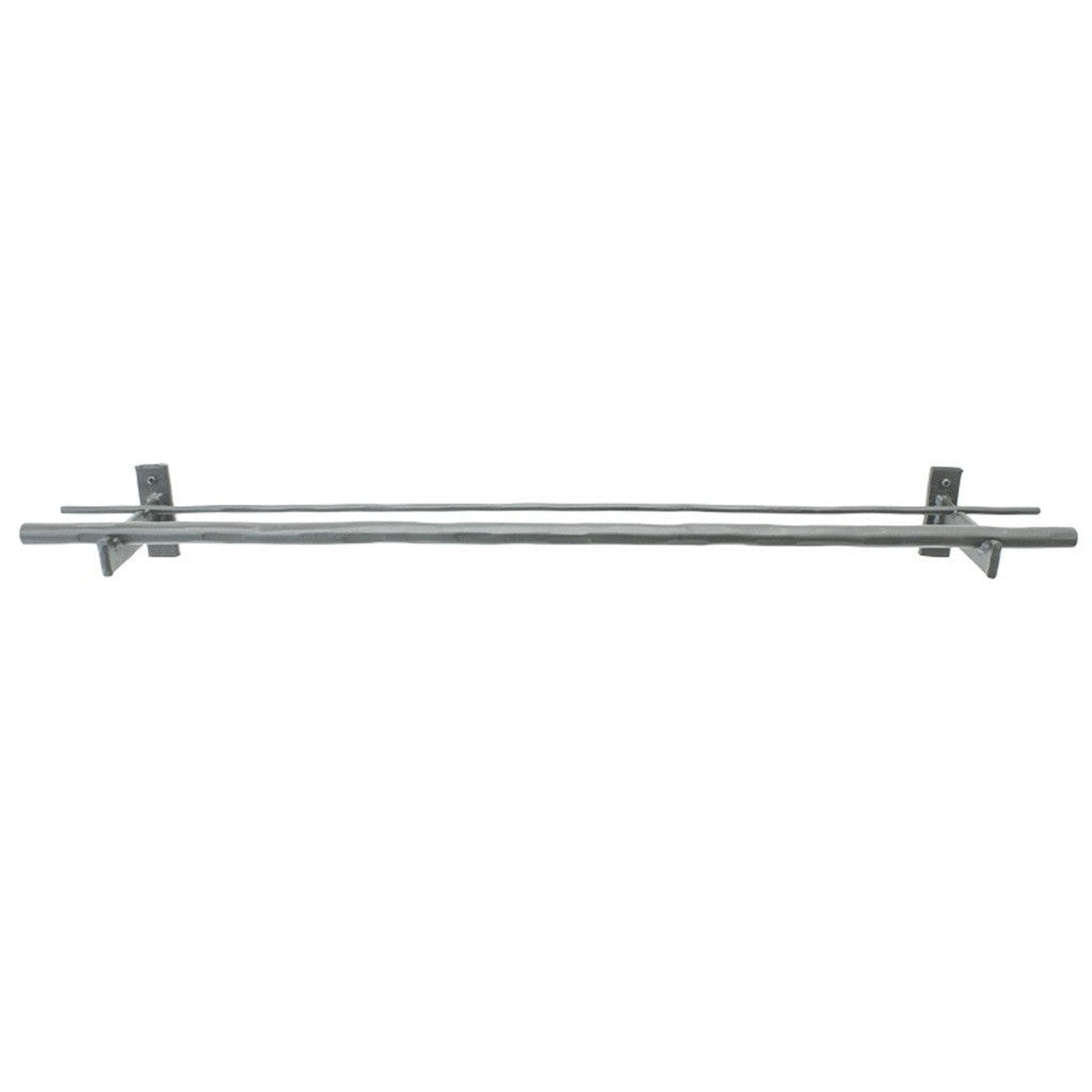Stone County Ironworks Ranch 16" Burnished Gold Iron Double Towel Bar With Gold Iron Accent