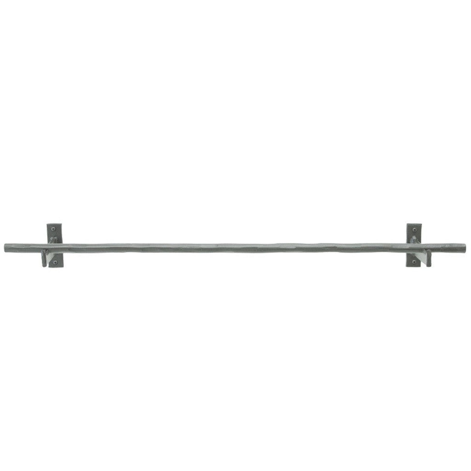 Stone County Ironworks Ranch 16" Chalk White Iron Towel Bar With Copper Iron Accent