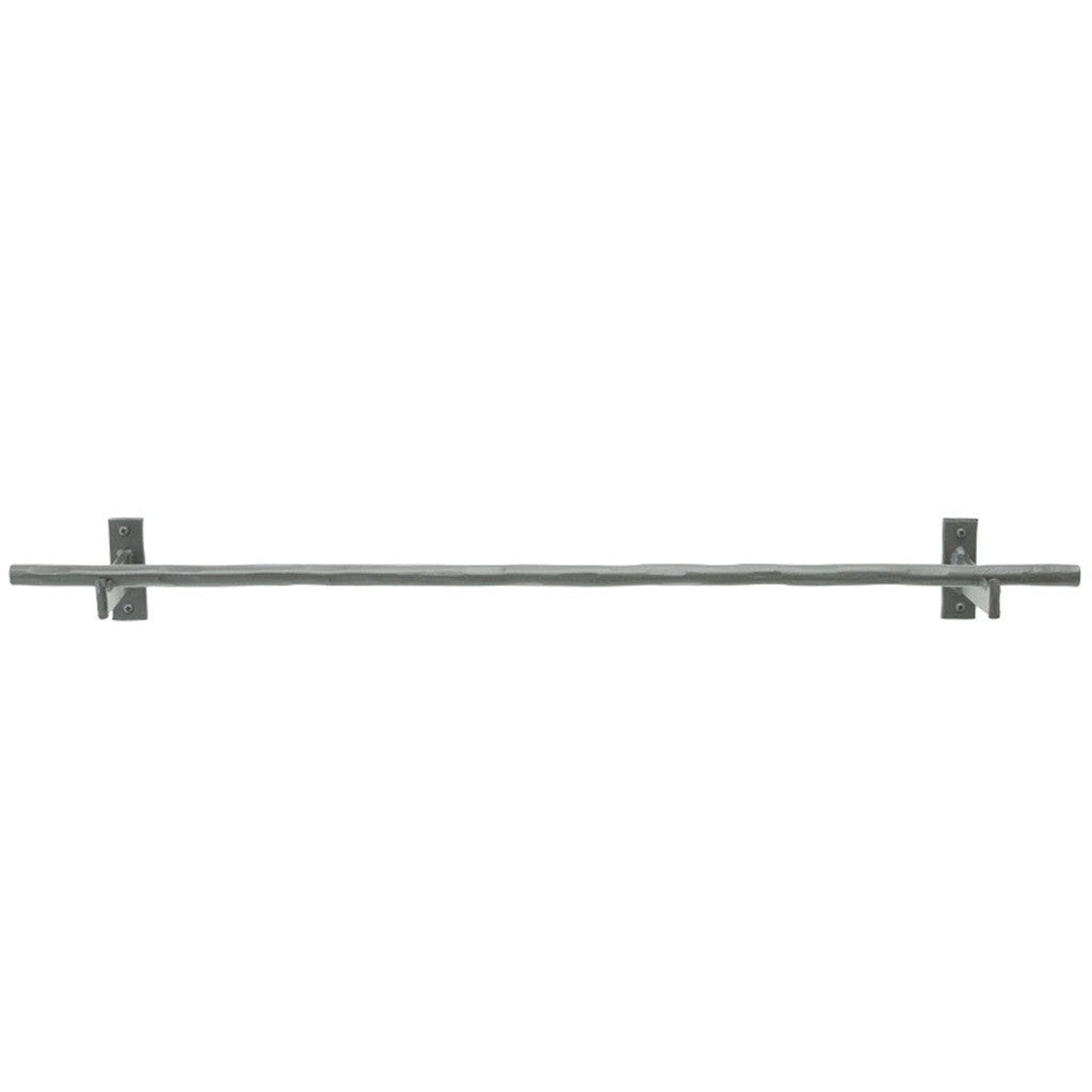 Stone County Ironworks Ranch 16" Chalk White Iron Towel Bar With Pewter Iron Accent