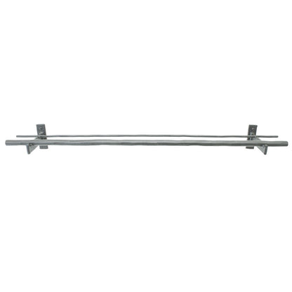 Stone County Ironworks Ranch 16" Satin Black Iron Double Towel Bar With Pewter Iron Accent