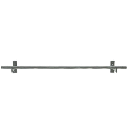 Stone County Ironworks Ranch 24" Satin Black Iron Towel Bar With Copper Iron Accent