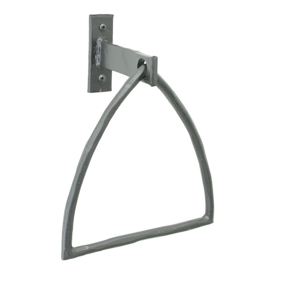 Stone County Ironworks Ranch 7" Satin Black Iron Towel Ring