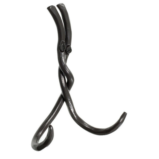Stone County Ironworks Rush 6" Natural Bark Iron Double Hook