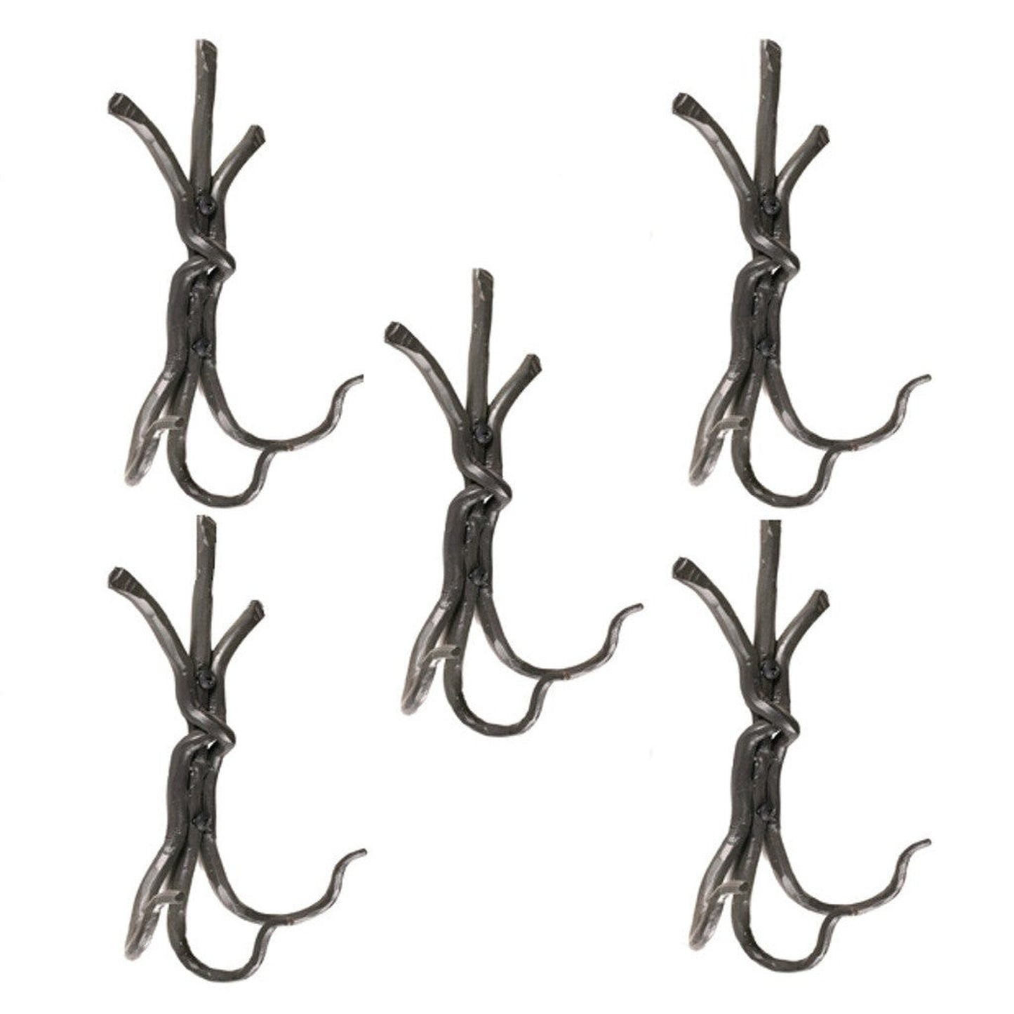 Stone County Ironworks Rush 9" 5-Piece Burnished Gold Iron Triple Hook Set With Copper Iron Accent