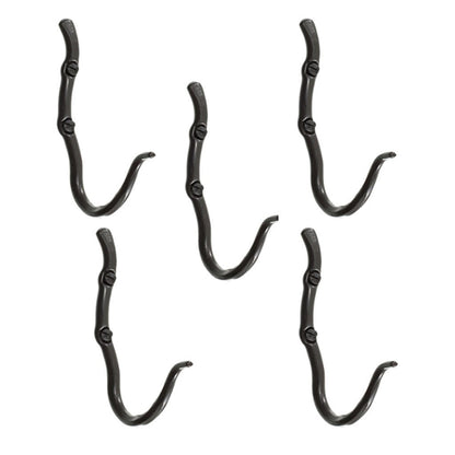 Stone County Ironworks Rush 9" 5-Piece Hand Rubbed Ivory Iron Single Hook Set With Copper Iron Accent