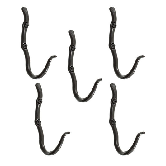 Stone County Ironworks Rush 9" 5-Piece Hand Rubbed Ivory Iron Single Hook Set
