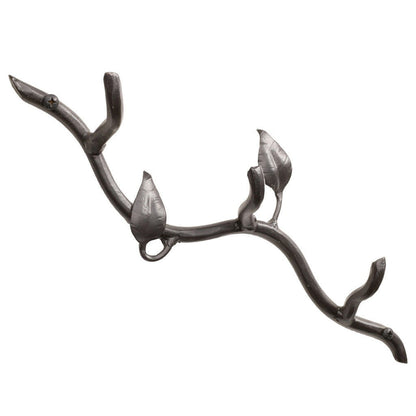 Stone County Ironworks Sassafras 14" Hand Rubbed Pewter Iron Triple Hook With Copper Iron Accent