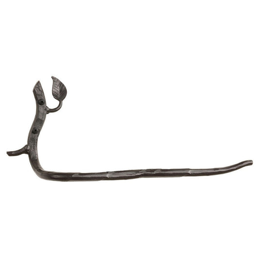 Stone County Ironworks Sassafras 16" Hand Rubbed Pewter Iron Paper Towel Holder With Gold Iron Accent