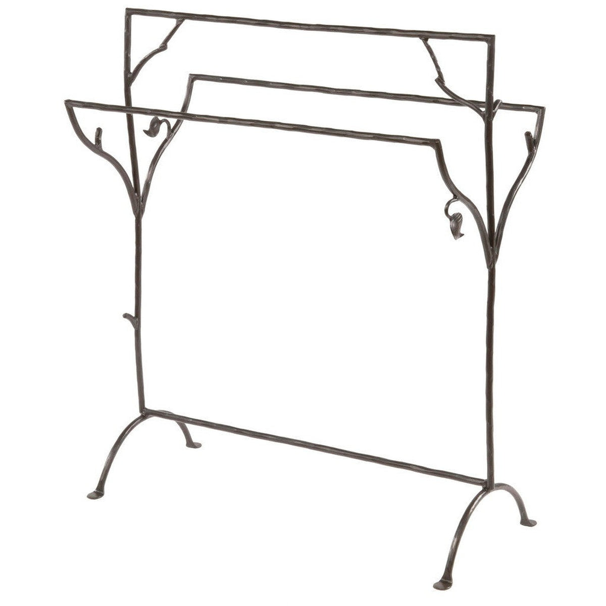 Stone County Ironworks Sassafras 30" Natural Black Iron Blanket or Towel Stand