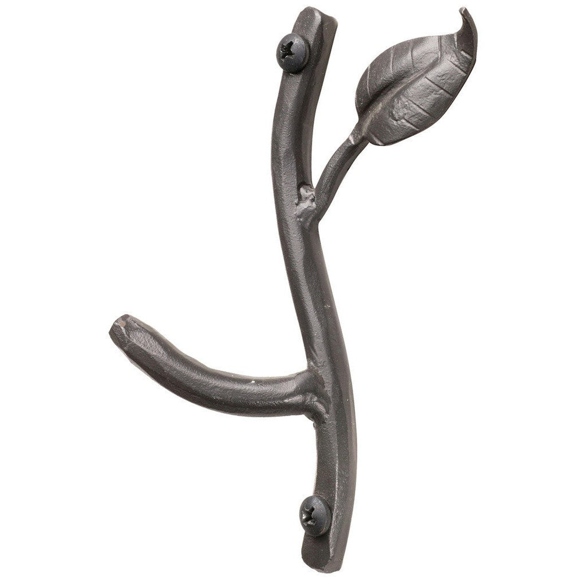 Stone County Ironworks Sassafras 5" Hand Rubbed Brass Iron Single Hook With Copper Iron Accent