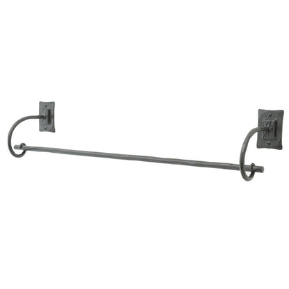 Stone County Ironworks Sedona 24" Hand Rubbed Ivory Iron Towel Bar With Copper Iron Accent